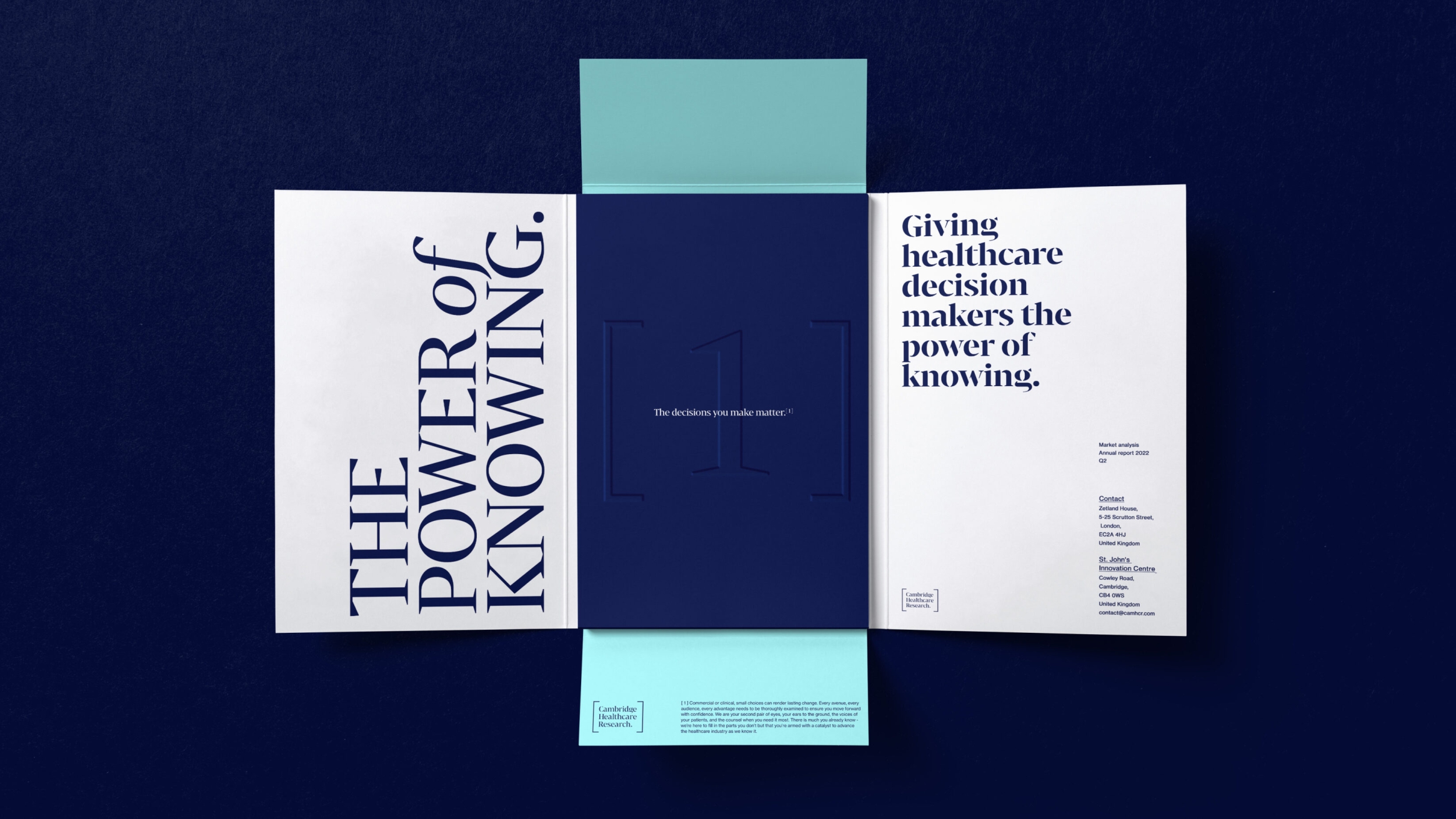 An unfolded A4 pamphlet bringing to attention CHR&rsquo;s goal of giving healthcare decision makers the power of knowing