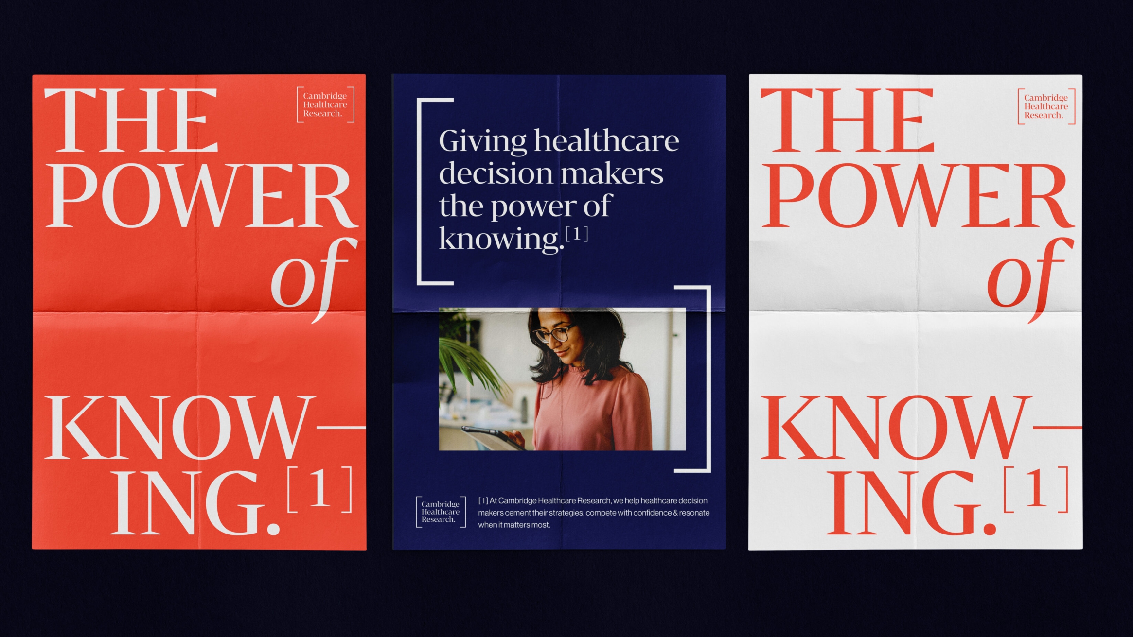 Three posters unfolded from quarters heavily feature CHR&rsquo;s square brackets and the power of knowing