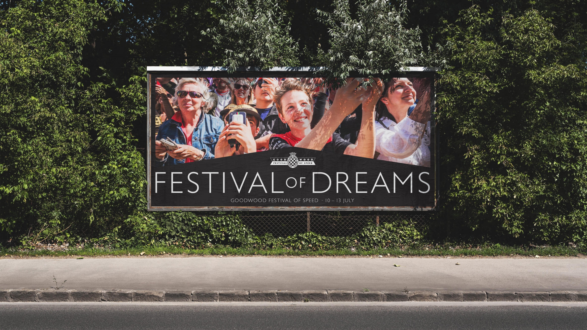 Goodwood Festival of Dream billboard promoting the Festival of Speed