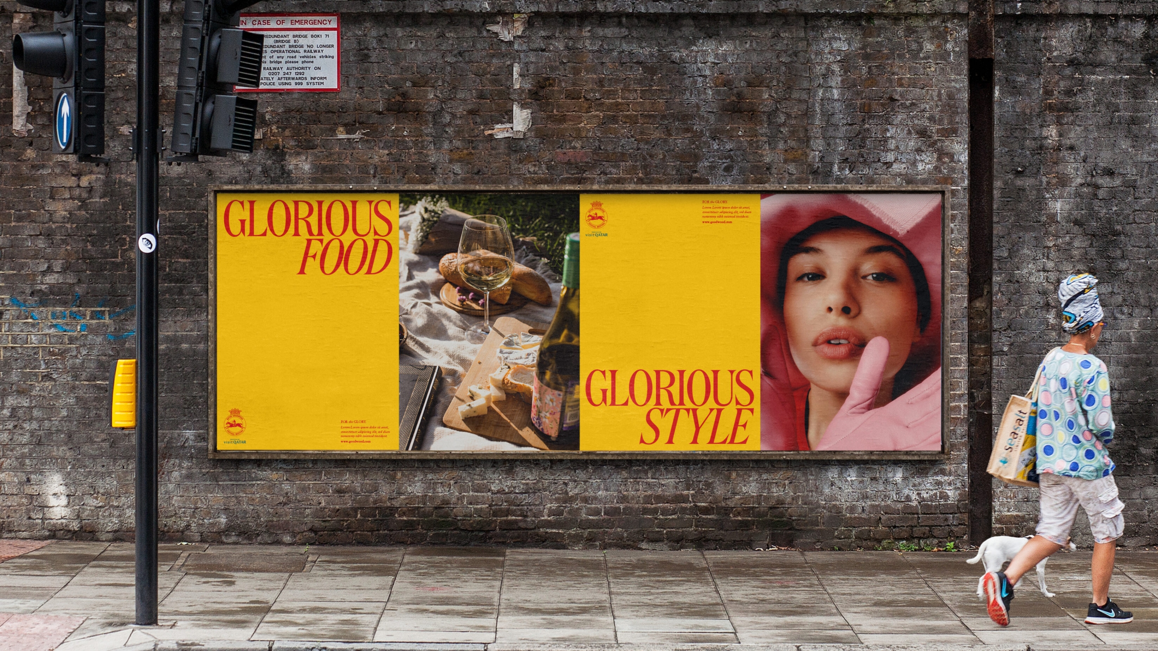 Billboard of Glorious Goodwood brand designs
